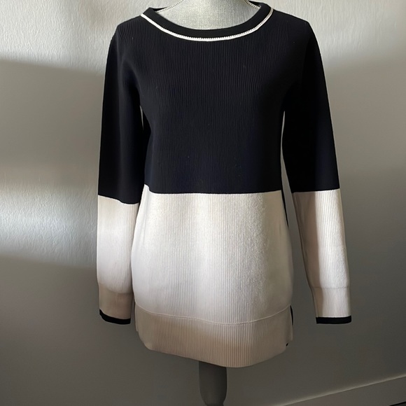 Rag&Bone Jean women’s Pamela wool sweater black/cream Size S NWT - Picture 1 of 9